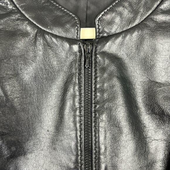 The Leather Ranch Vest Womens Large Zipper Moto Biker Motorcycle 90s Goth Y2K - Picture 5 of 15